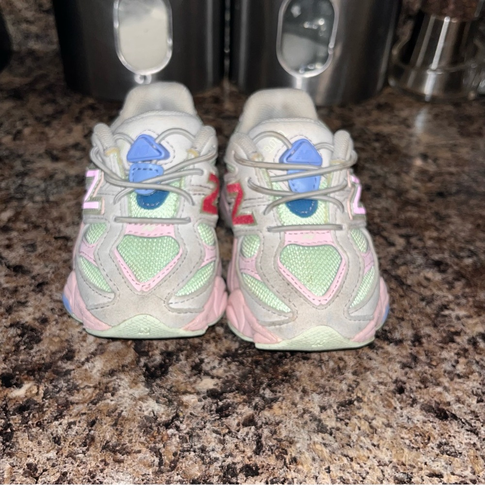 New Balance Kids Pastel Sneakers - Green, Pink & Blue Accents
